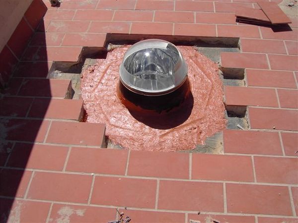 Instalación Solatube sobre base sin zócalo